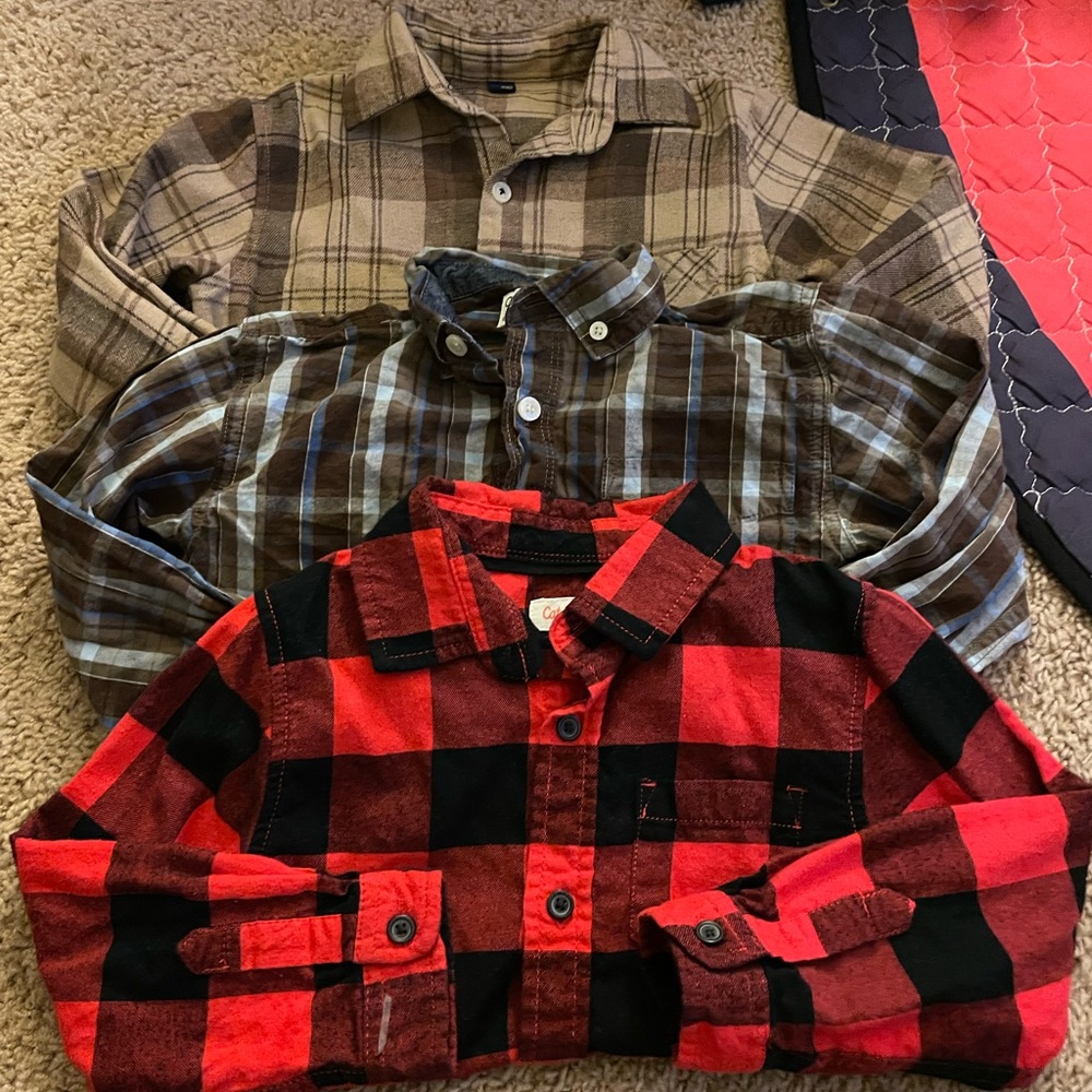 Flannel long sleeves toddler bundle